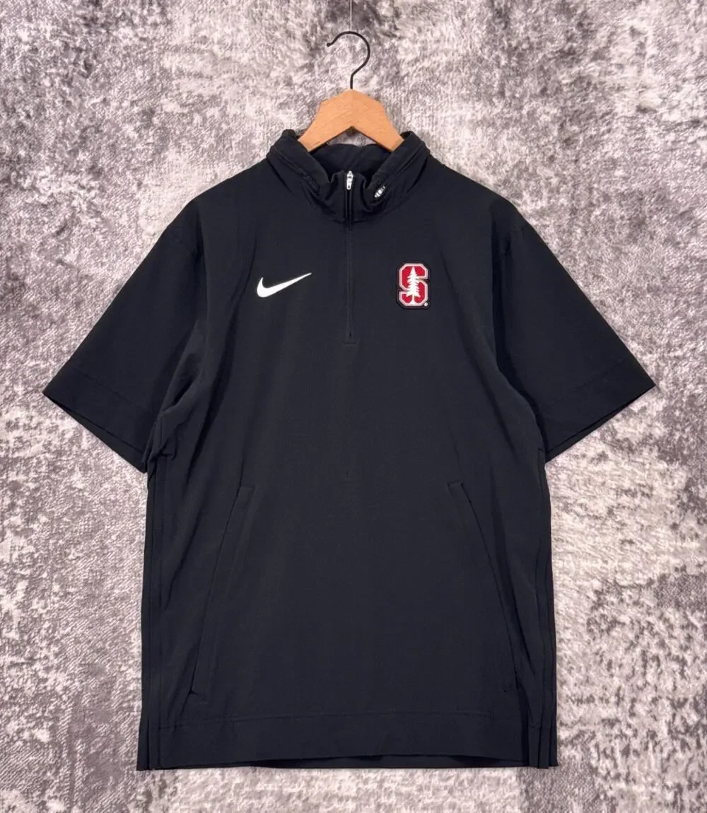 Nike Short Sleeve Jacket Small Mens Stanford Cardinals Coaches Tuckaway Hood